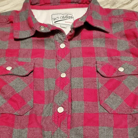 BC Clothing fleece lined button up collard shirt - Picture 6 of 10